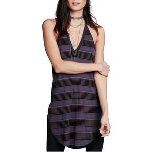 We The Free By Free People Purple Blouse‎ Tunic Tank Size XS Striped